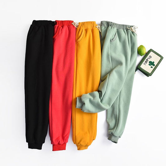 The Last Aztec, Get One Size Bigger Than Your Regular Size, Lamb velvet sweatpants women autumn and winter plus cashmere sweatpants cotton trousers