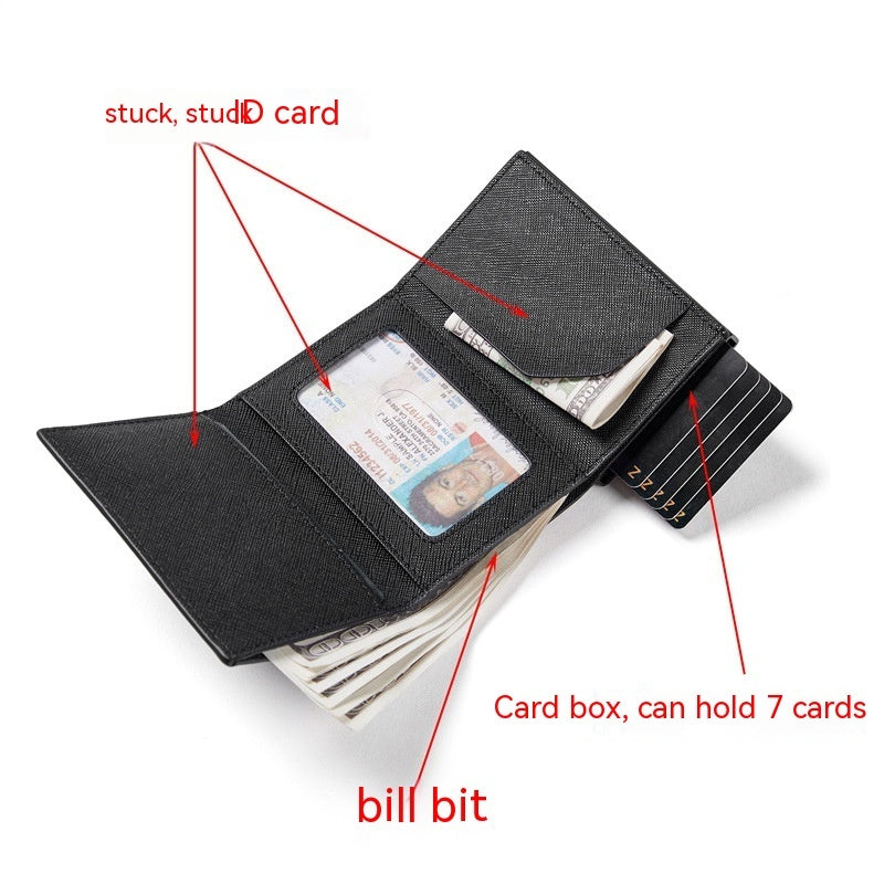 The Last Aztec, Be Comfortable Working-out, Carbon Fiber Large Capacity Automatic Aluminum Box Anti-theft Swiping Multiple Card Slots Tri Fold Card Holder Wallet