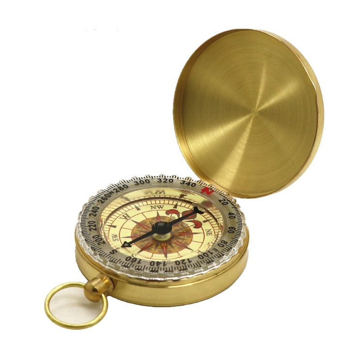 The Last Aztec, Metal flip compass outdoor compass pocket watch copper compass