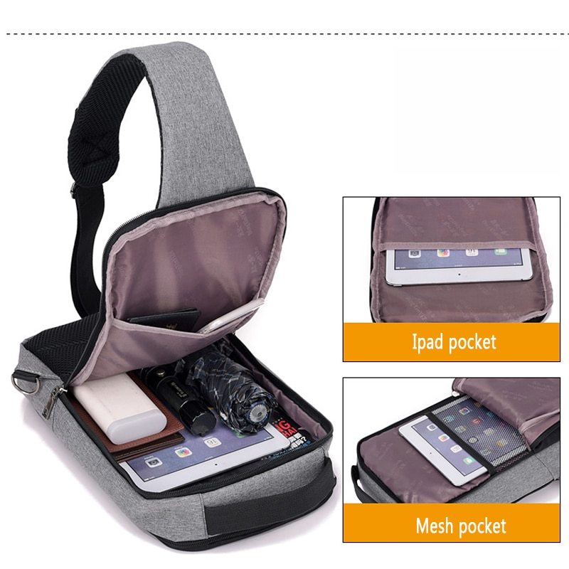 The Last Aztec, Nice for Gym Activities, Anti-theft USB charging chest bag with you