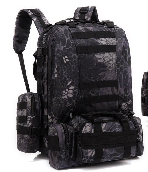 The Last Aztec, Men's Travel Backpack Oxford Cloth Outdoors Backpack Army Camouflage Tactics Double Shoulder Bag Mountaineering Large Combination Backpack