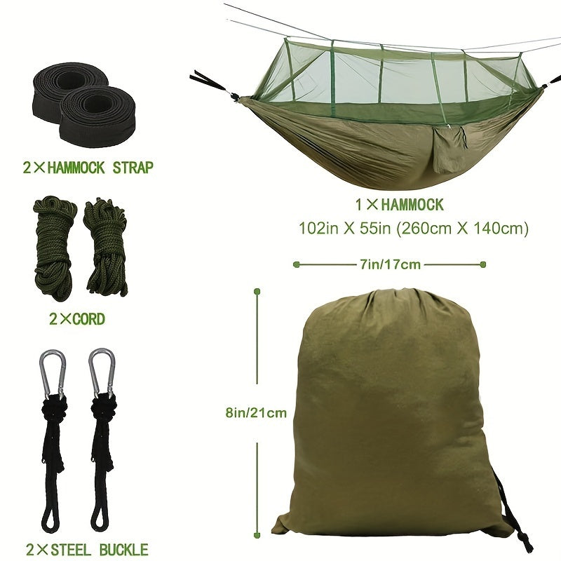 The Last Aztec, 2025 Upgraded Version Ultra-light Camping Hammock With Mosquito Net, Double-layer Anti-mosquito Net, 0.8kg Portable Hammock, Load-bearing Capacity Of 400 Pounds, Can Accommodate 1-2 People