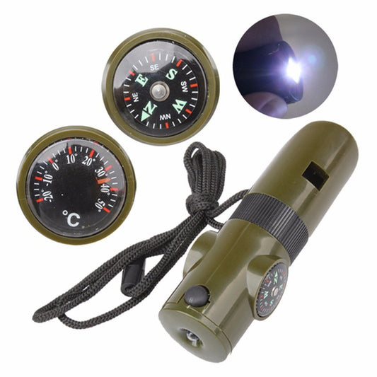 The Last Aztec, Off-the-shelf seven-in-one whistle multi-function compass survival whistle outdoor products
