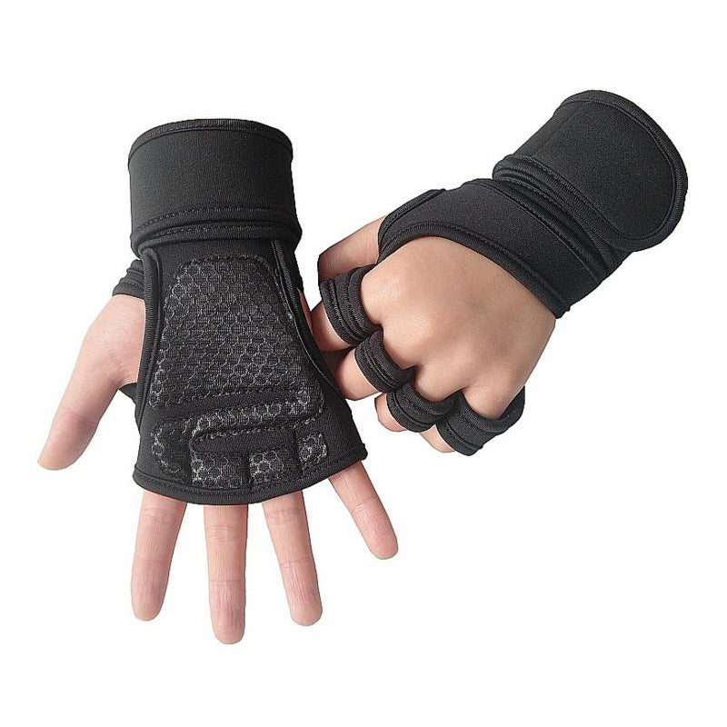 The Last Aztec, Fitness weightlifting anti-skid riding hard pull half finger gloves