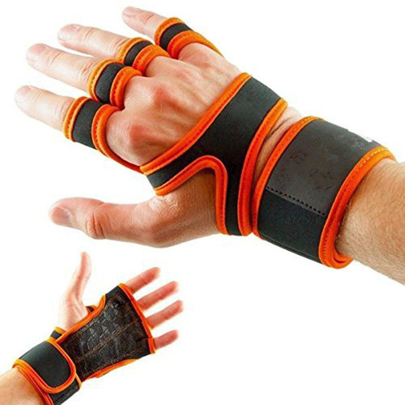 The Last Aztec, Source Manufacturers Leather Silicone Riding Gloves Fitness Gloves Weightlifting Gloves Half Finger Belt Wrist Gloves
