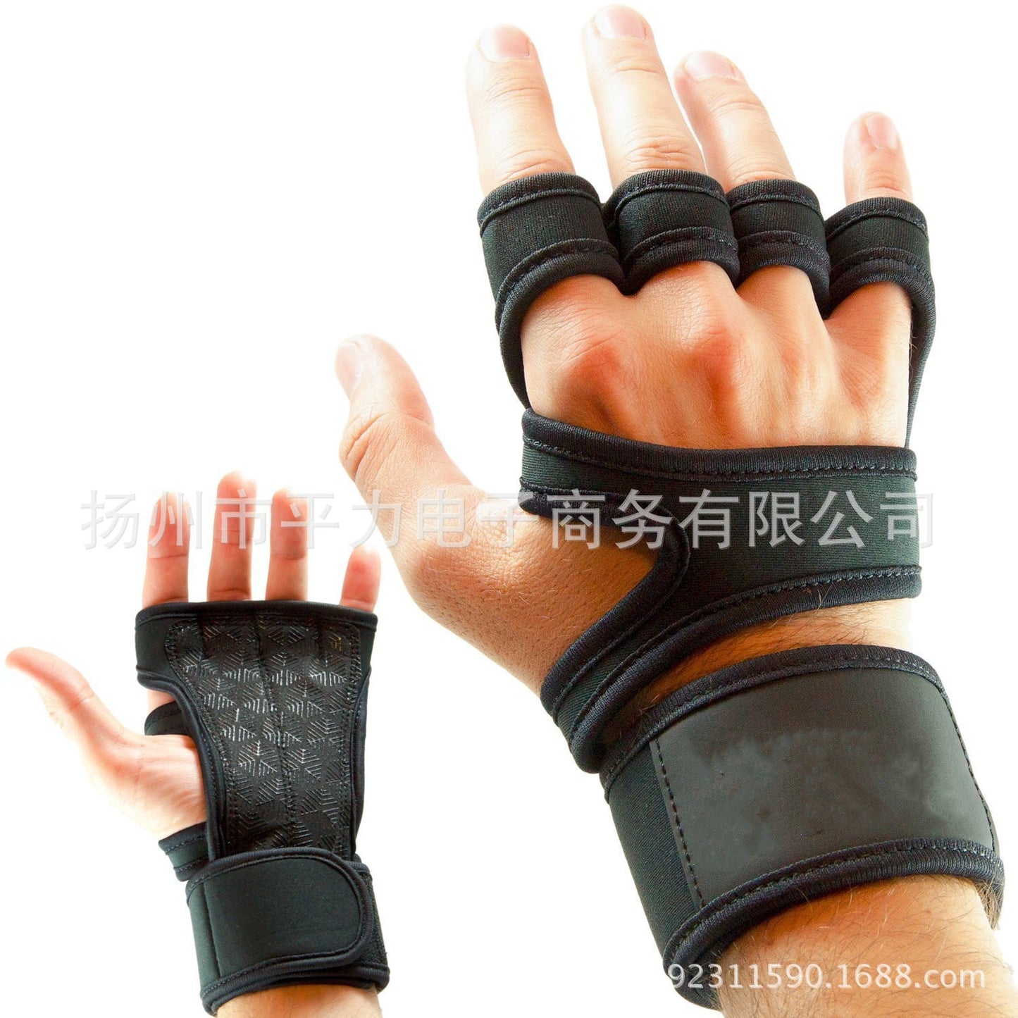 The Last Aztec, Source Manufacturers Leather Silicone Riding Gloves Fitness Gloves Weightlifting Gloves Half Finger Belt Wrist Gloves