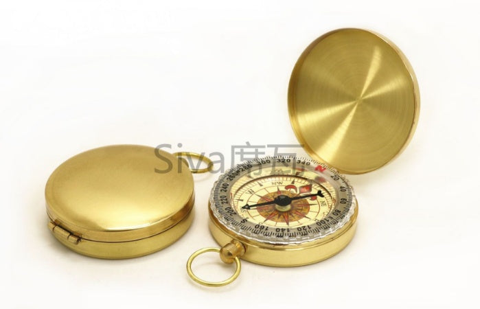 The Last Aztec, Metal flip compass outdoor compass pocket watch copper compass