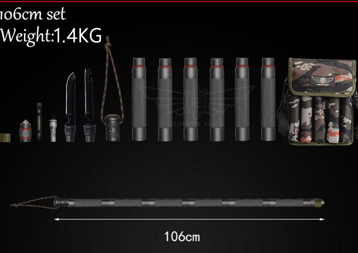 The Last Aztec, Outdoor Defense Tactical Stick Alpenstock Hiking Camping Equipment Multifunctional Walking Stick