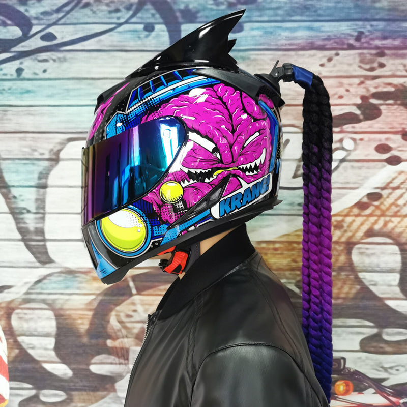 The Last Aztec, Couples' Dirty Braids Motorcycle Helmets