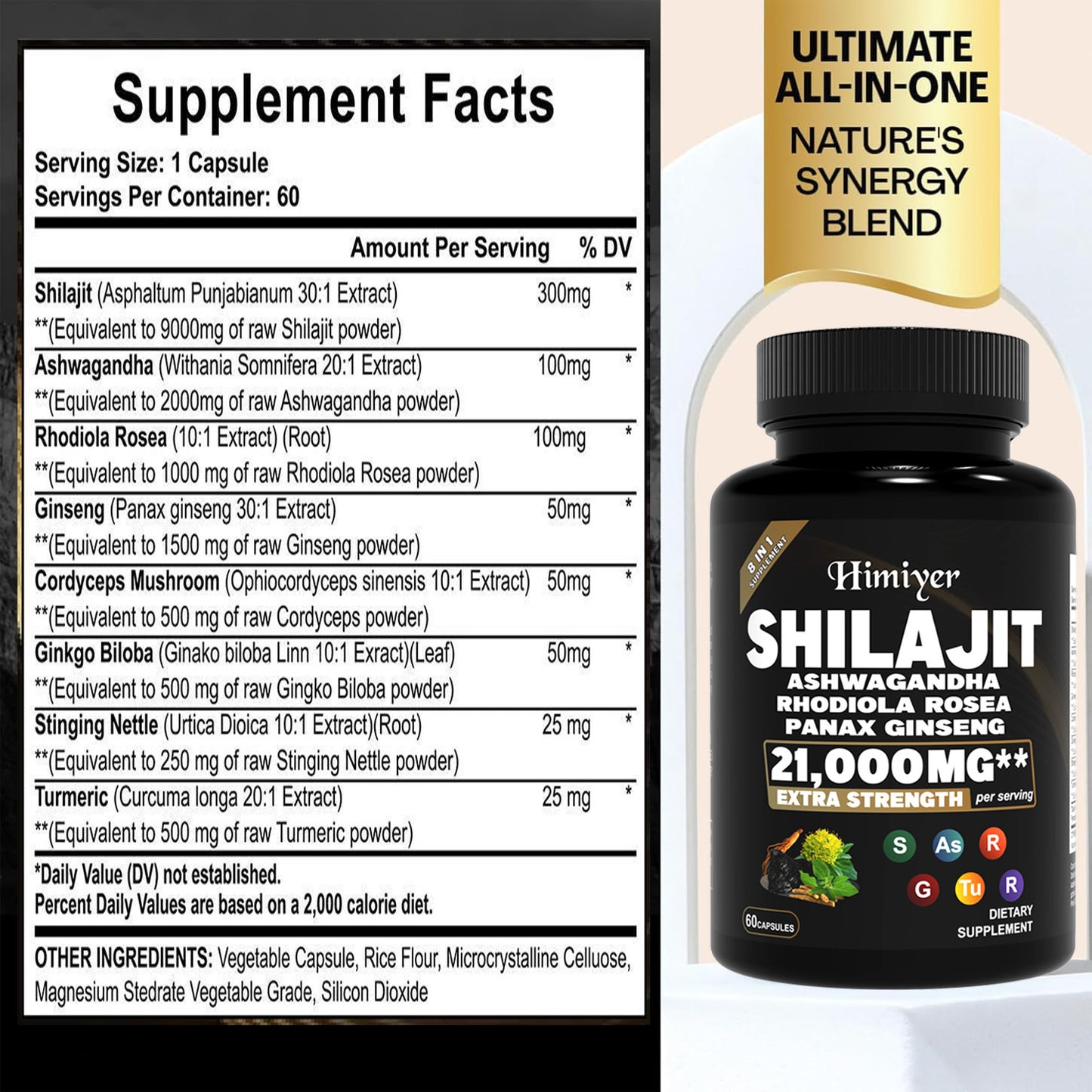 The Last Aztec, SHILAJIT ASHWAGANDHARHODIOLA ROSEAPANAX GINSENG21,000MG