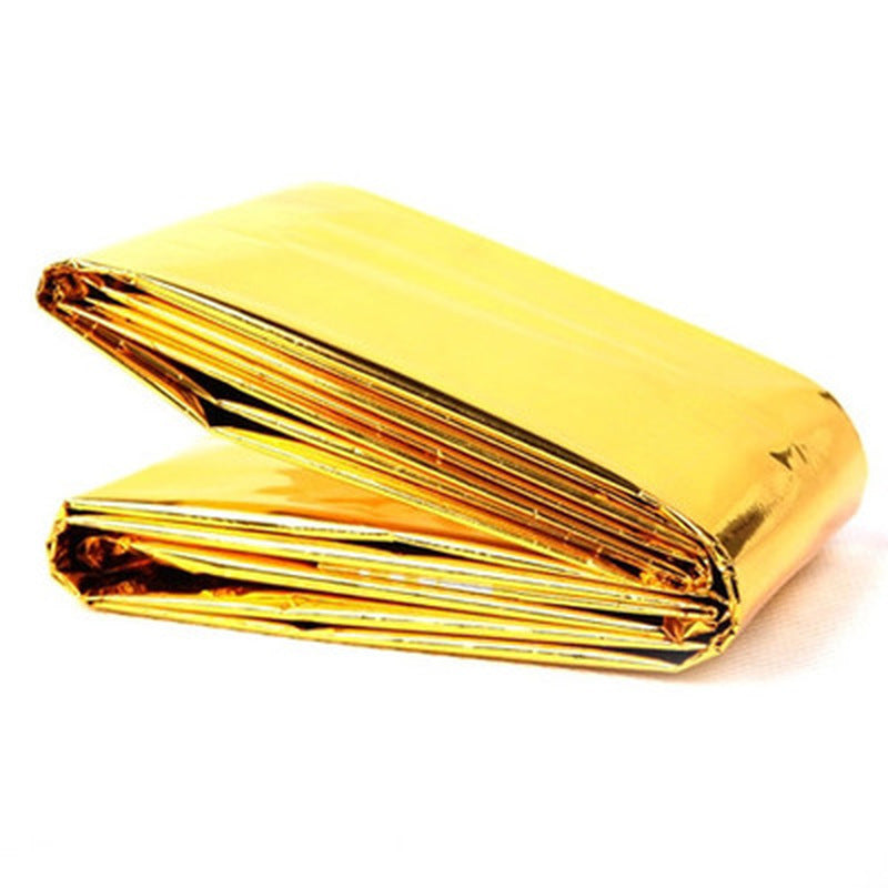 The Last Aztec, Human Body Hypothermia Lifesaving Emergency Blanket In Outdoor Field