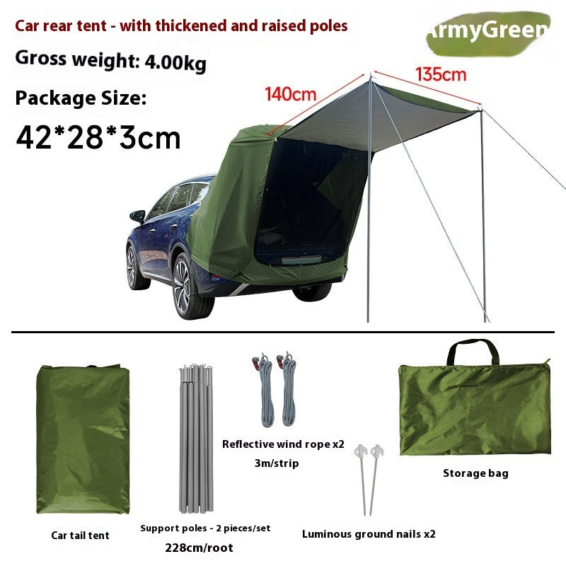 The Last Aztec, Outdoor Camping Roof Extension Sun-proof Rainproof Rear Tent