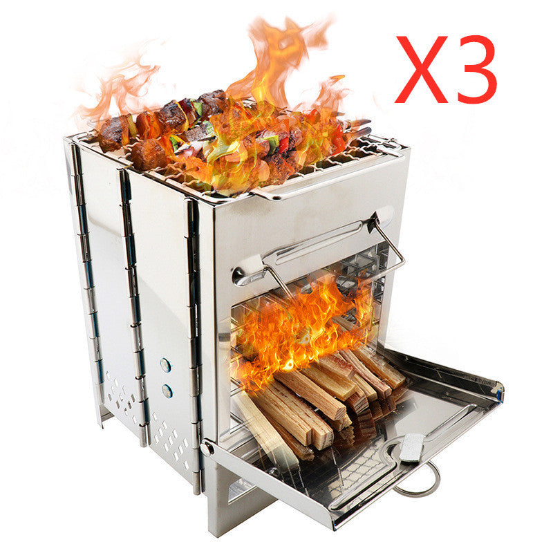 The Last Aztec, Lightweight Camping Wood Stove Adjustable Folding Wood Stove Burning for Outdoor Cooking Picnic Hunting BBQ Windproof