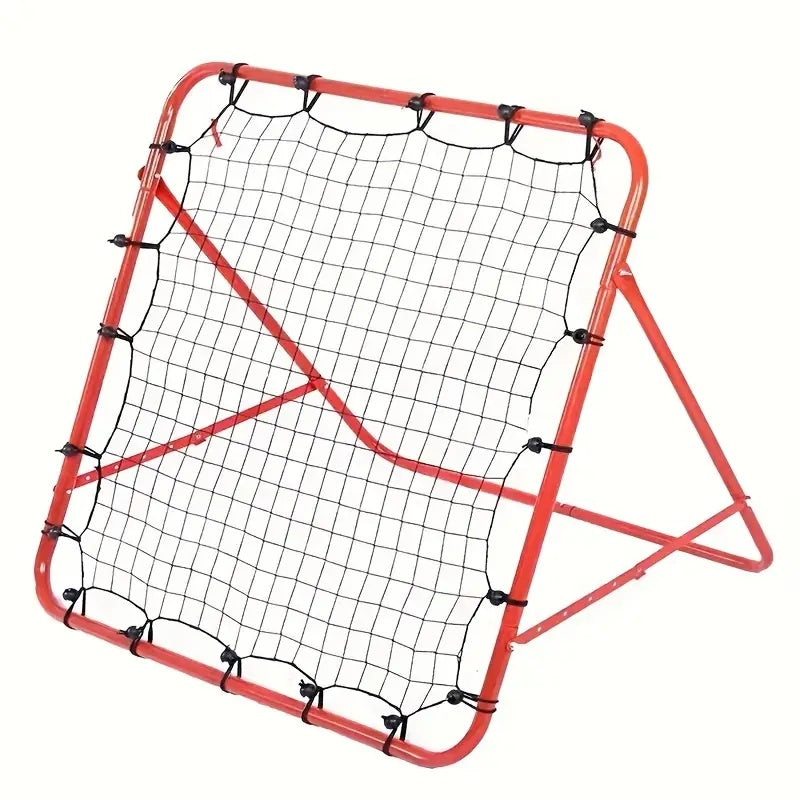 The last Aztec, 1pc Durable Stainless Steel Red Soccer Rebound Net - Ideal For Football, Golf, Baseball & Lacrosse Practice Versatile Outdoor Sports Training Goal With Mesh Design