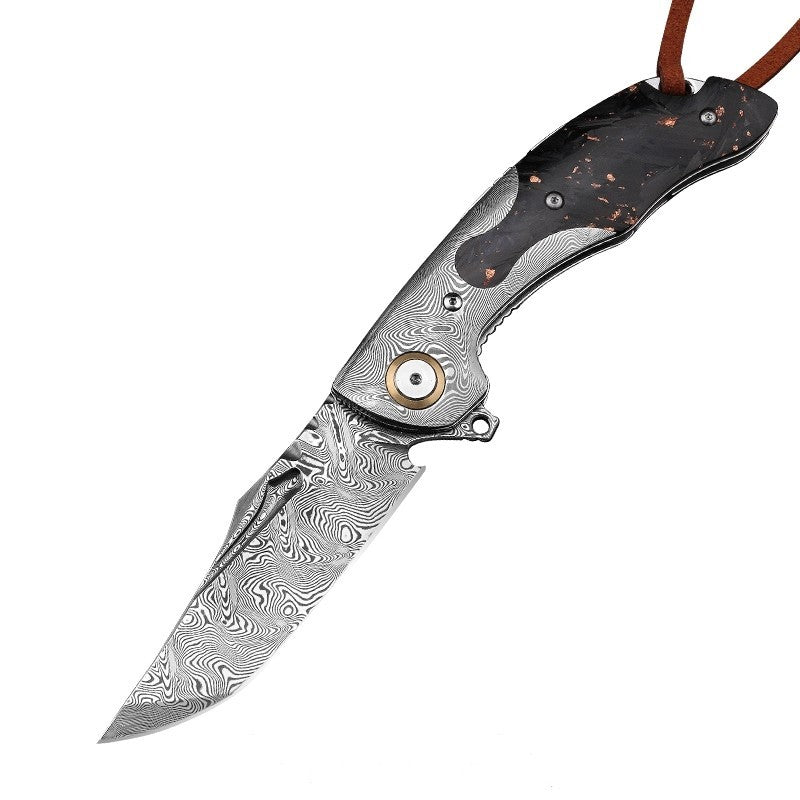 The Last Aztec, Outdoor Camping Survival Knife High Hardness Pattern Steel Folding Knife