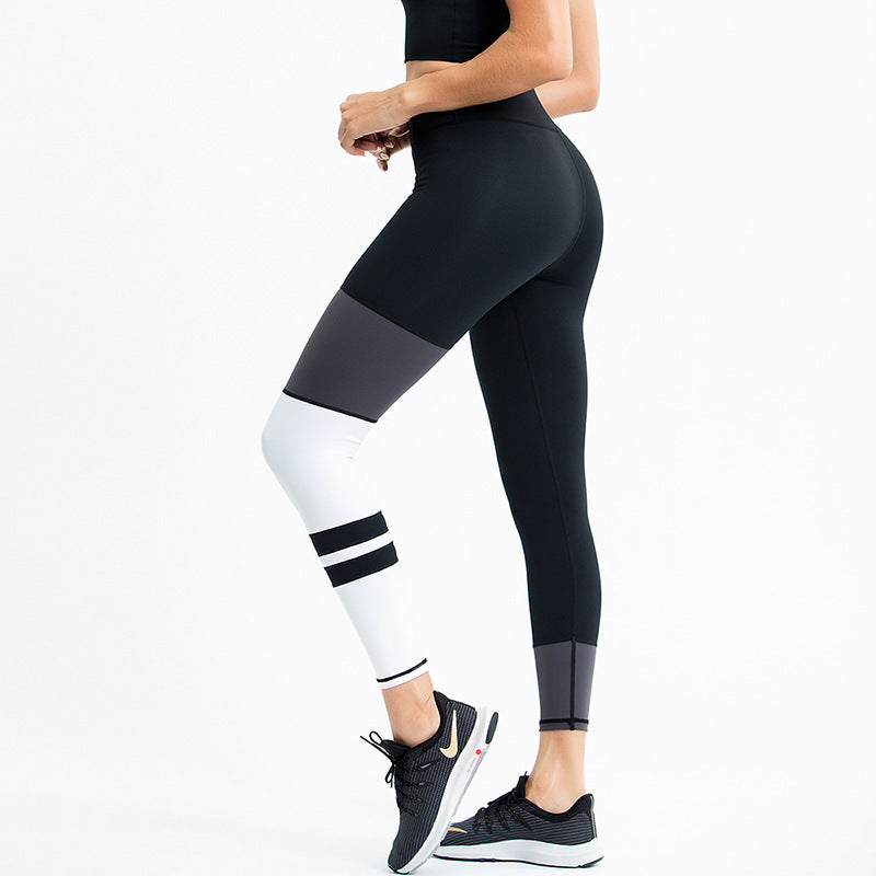 The Last Aztec, Get One Size Bigger Than Your Regular Size, Women's color block striped sports trousers