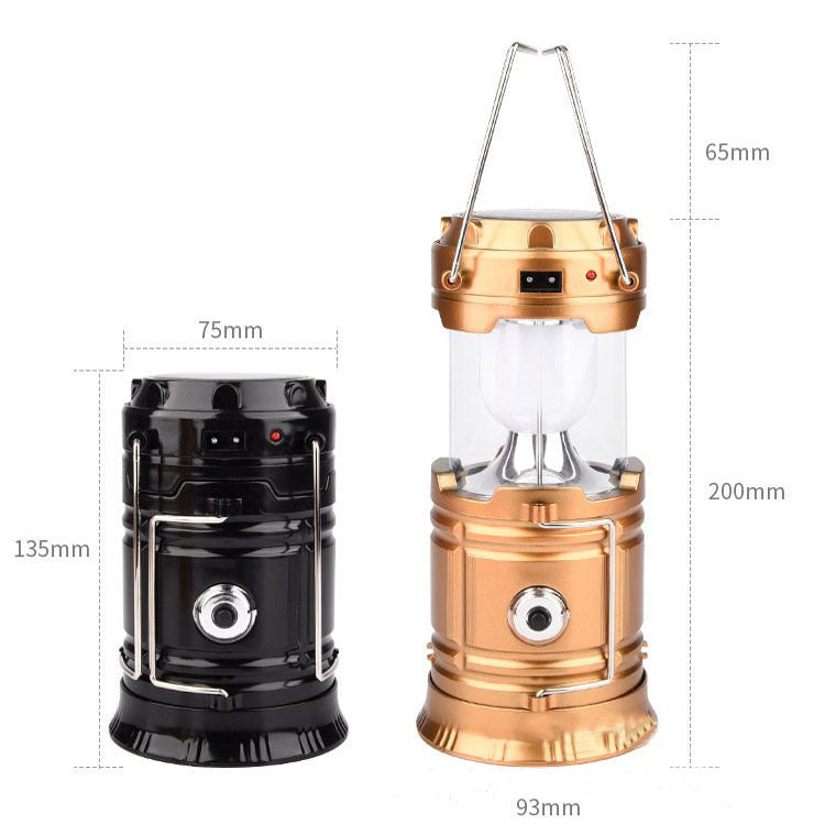 The Last Aztec, new solar charging type multifunctional telescopic camping lantern lantern outdoor camping tent lamp