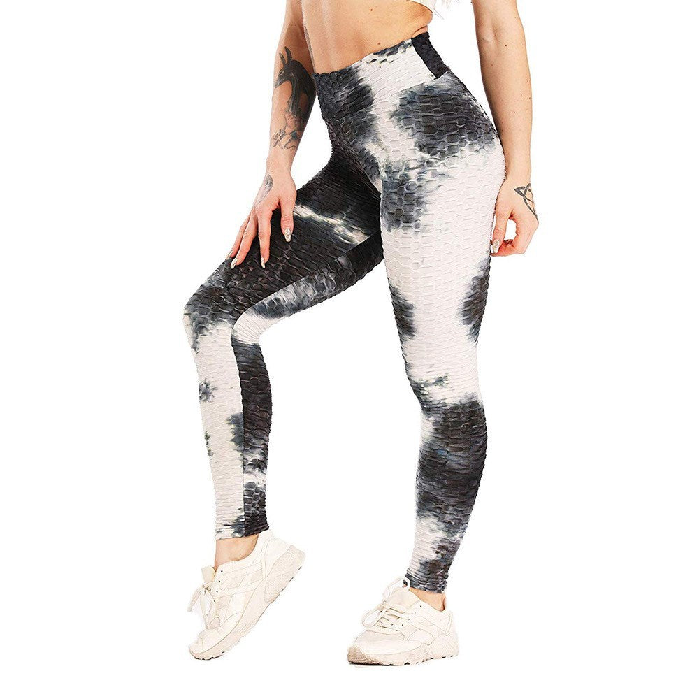 The Last Aztec, Get One Size Bigger Than Your Regular Size, High waist hip tight tie-dye track pants