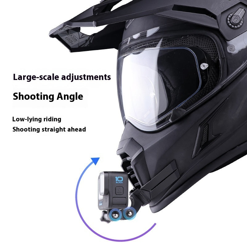 The Last Aztec, New Motorcycle Helmet Chin Camera Integrated Helmet Bracket