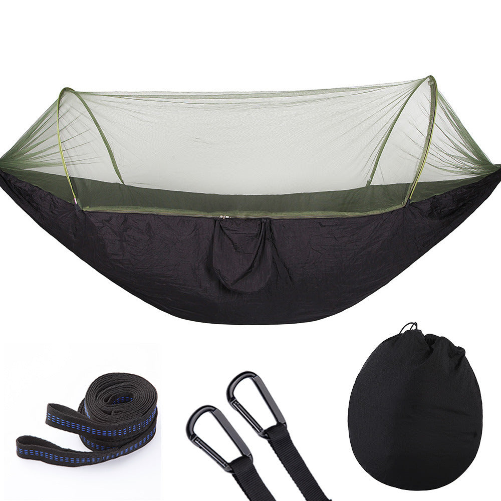 The Last Aztec, Fully Automatic Quick Opening Hammock With Mosquito Net