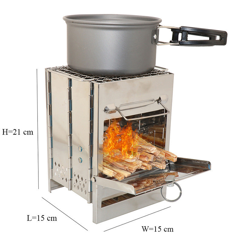 The Last Aztec, Lightweight Camping Wood Stove Adjustable Folding Wood Stove Burning for Outdoor Cooking Picnic Hunting BBQ Windproof