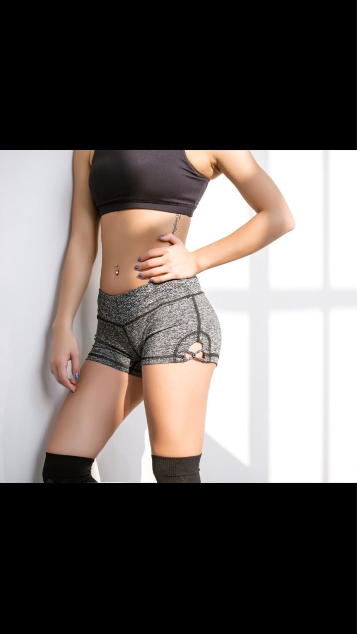 The Last Aztec, Get One Size Bigger Than Your Regular Size, Original spring and summer new tight buttocks YOGA SHORTS dynamic single car cross hollowed out shorts