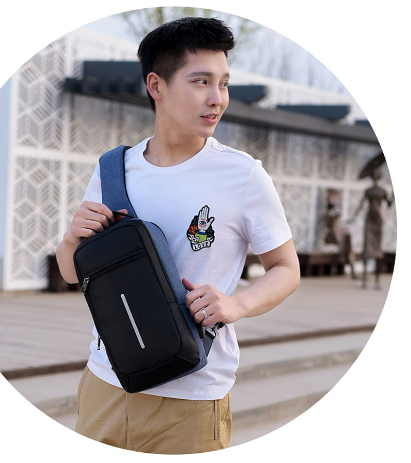 The Last Aztec, Nice for Gym Activities, Anti-theft USB charging chest bag with you