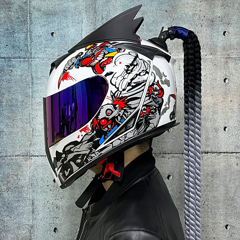 The Last Aztec, Couples' Dirty Braids Motorcycle Helmets