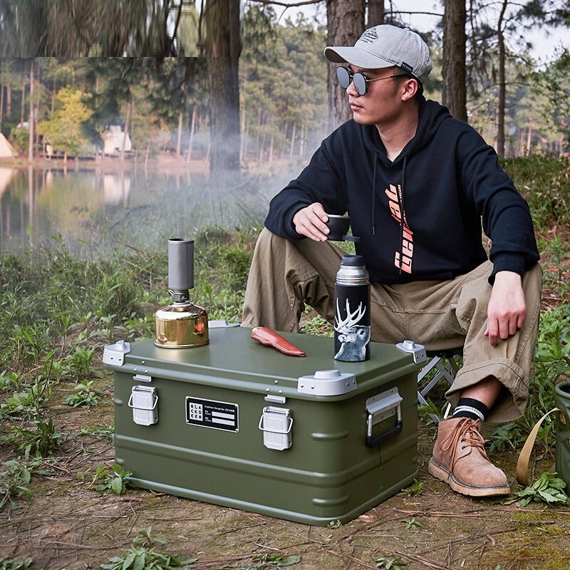 The Last Aztec, Outdoor Aluminum Alloy Storage Box Camping Metal Portable Vehicle-mounted Wild Camping Equipment