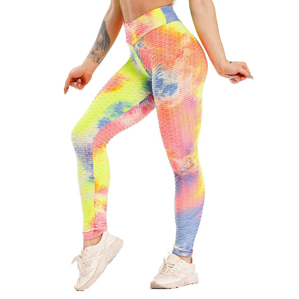 The Last Aztec, Get One Size Bigger Than Your Regular Size, High waist hip tight tie-dye track pants