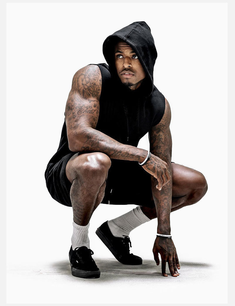 The Last Aztec, Sports hooded vest men's casual fitness vest