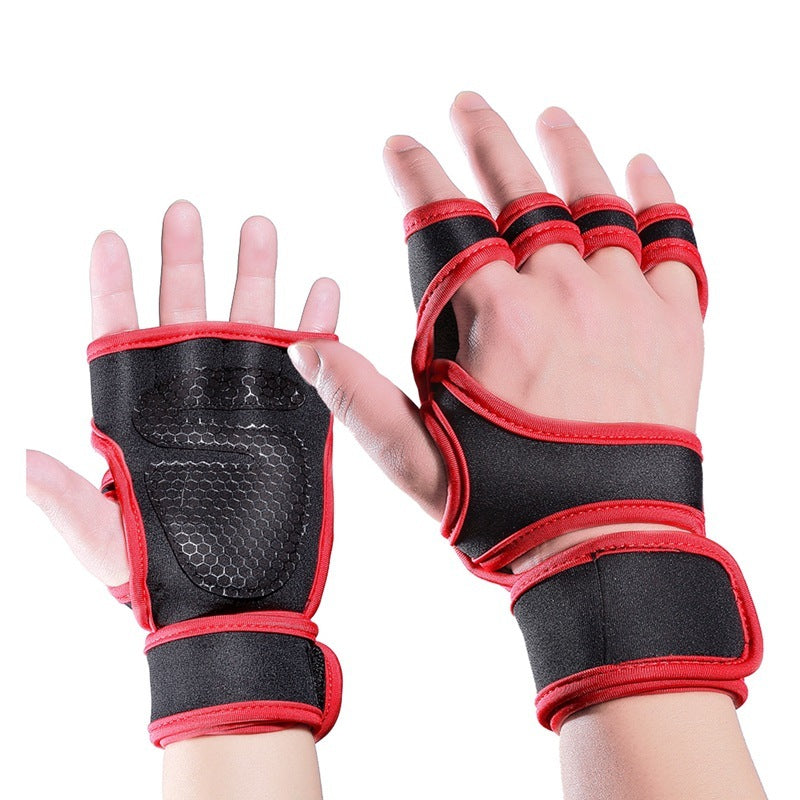 The Last Aztec, Fitness weightlifting anti-skid riding hard pull half finger gloves