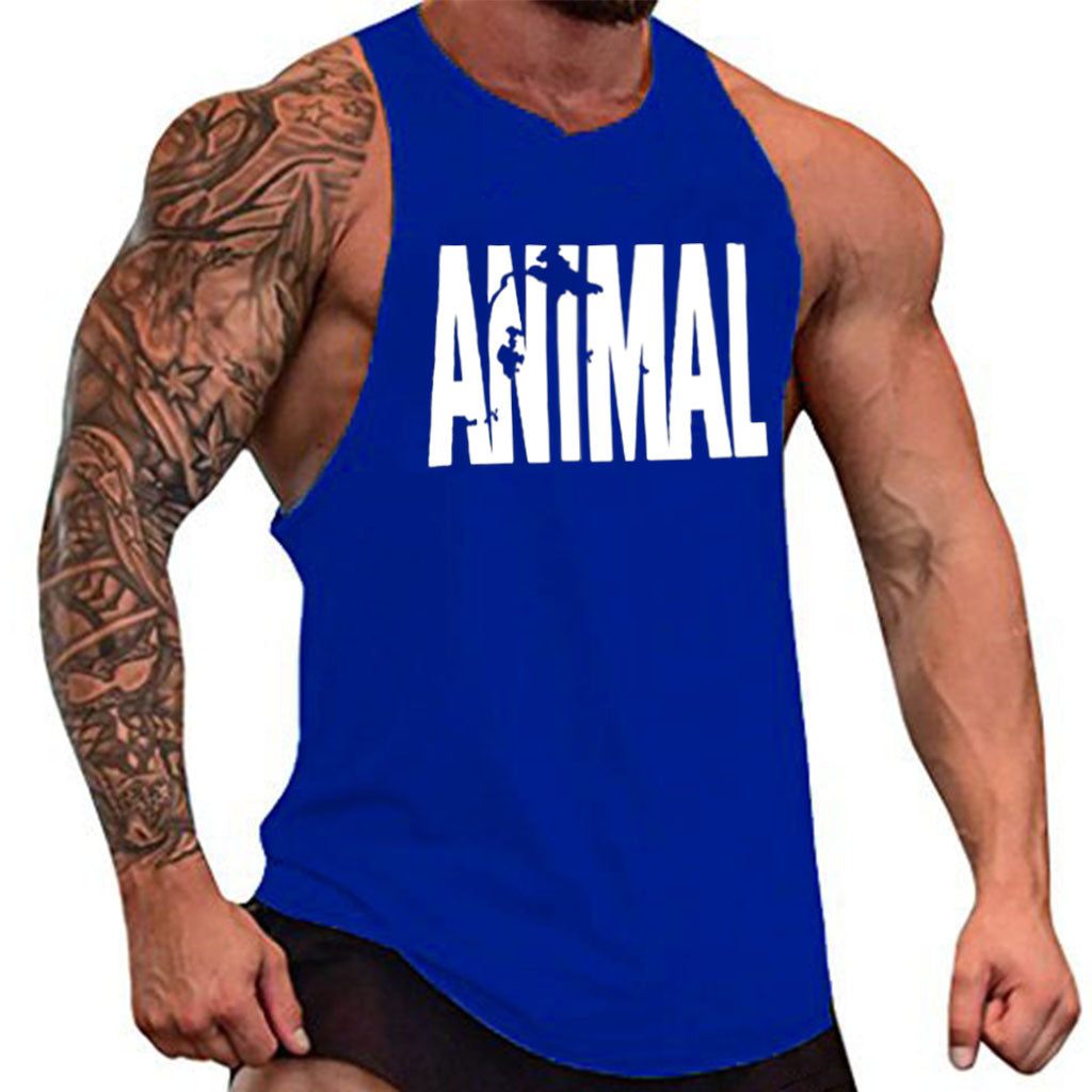 The Last Aztec, Men's Cotton Waistcoat With Wide-split Fitness And Bodybuilding Vest