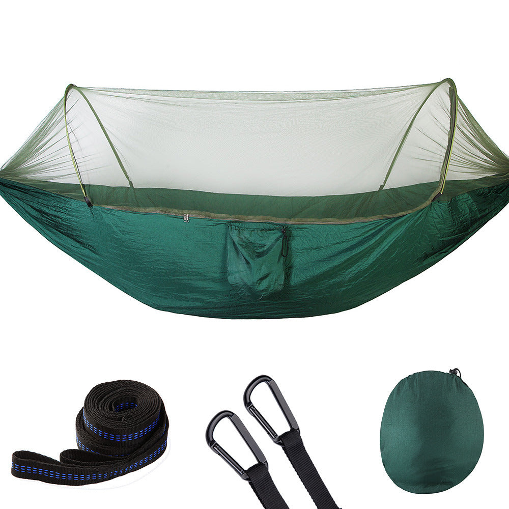 The Last Aztec, Fully Automatic Quick Opening Hammock With Mosquito Net