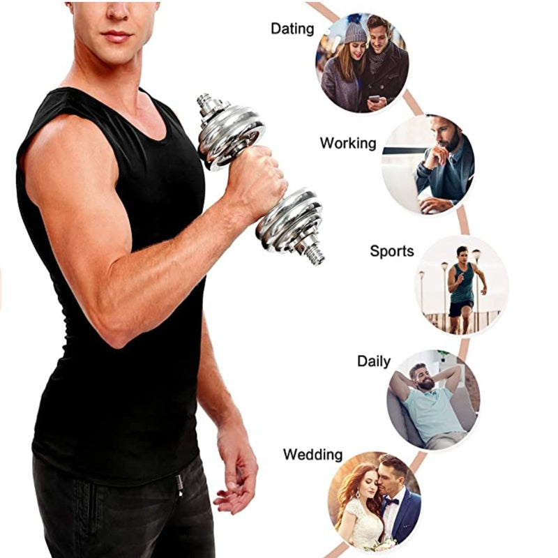 The Last Aztec, (get a Size Bigger Than Your size) Fitness Corset Men's Shapewear Heat Trapping Shirt Sweat Body Shaper Vest Bodysuit