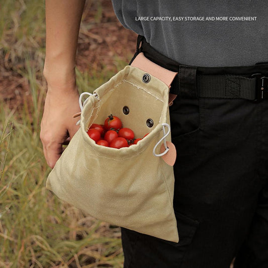 The Last Aztec, Outdoor Picking Multifunctional Bag, Hanging Waist Kit, Waist Strap Bag, Folding Canvas Kit Canvas Fruit Harvest Pouch For Jungle Camping Hiking Hunting, Foldable