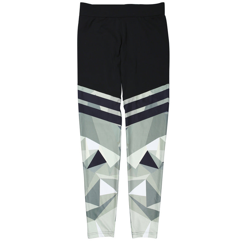 The Last Aztec, Get One Size Bigger Than Your Regular Size, Camouflage printed stitching yoga pants