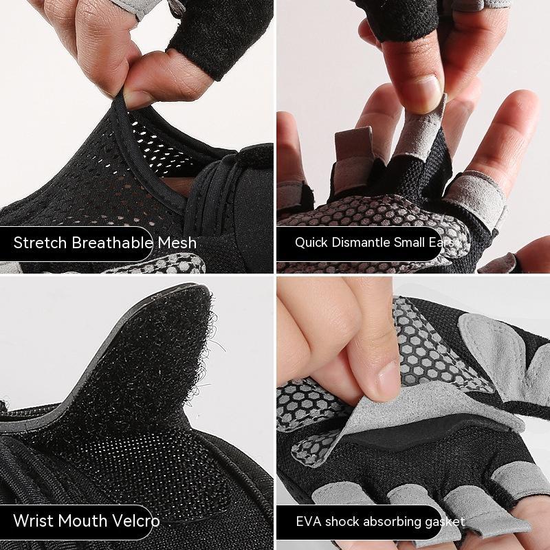 The Last Aztec, Sports Weightlifting Breathable Non-slip Silicone Half Finger Gloves