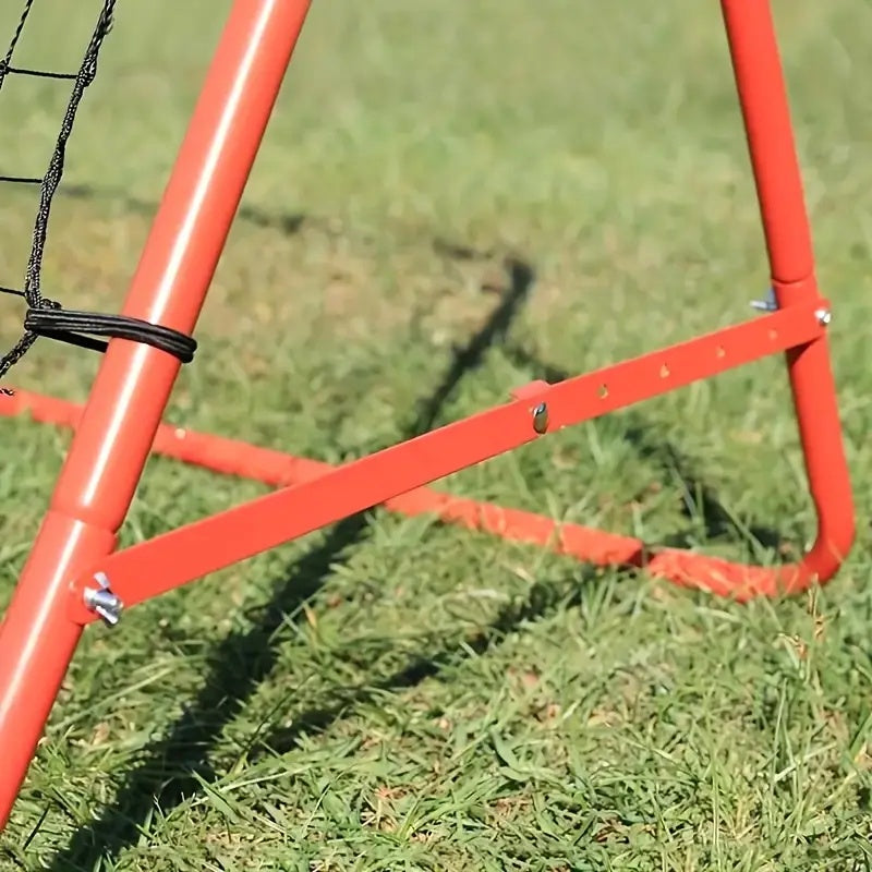 The last Aztec, 1pc Durable Stainless Steel Red Soccer Rebound Net - Ideal For Football, Golf, Baseball & Lacrosse Practice Versatile Outdoor Sports Training Goal With Mesh Design