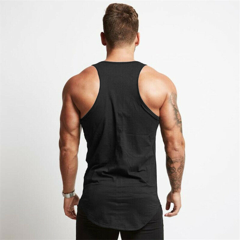 The Last Aztec, Get One Size Bigger Than Your Regular Size, Men's bodybuilding cotton solid color sleeveless T-shirt