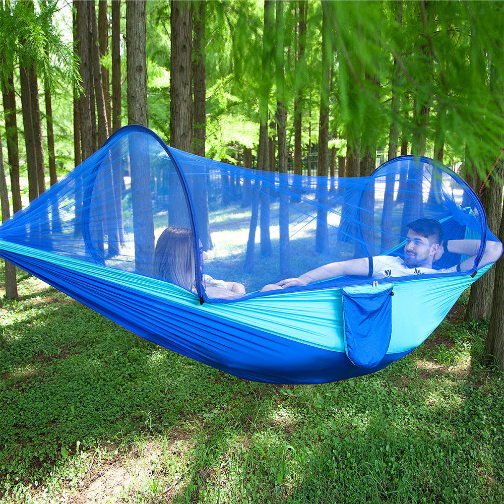 The Last Aztec, Fully Automatic Quick Opening Hammock With Mosquito Net