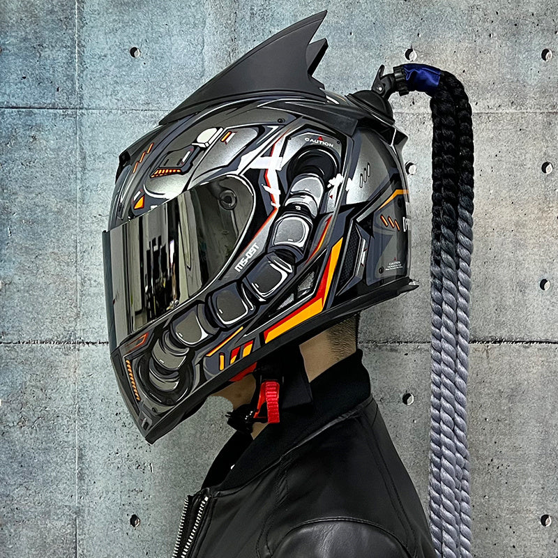 The Last Aztec, Couples' Dirty Braids Motorcycle Helmets