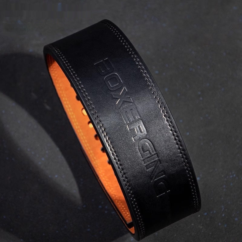 The Last Aztec, Power Lift Fitness Belt Quick Buckle Squat Hard Pull Cowhide Lever Quite Weight Lifting Bodybuilding Protective Gear