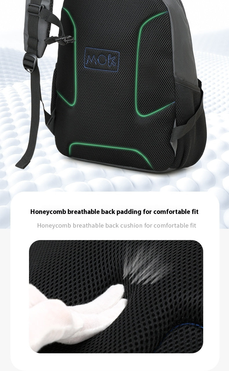 The last Aztec, Hard Shell Football Burden Reduction Boy's Shoulder Large Capacity Belt Small Pen Bag Set Of School Bag