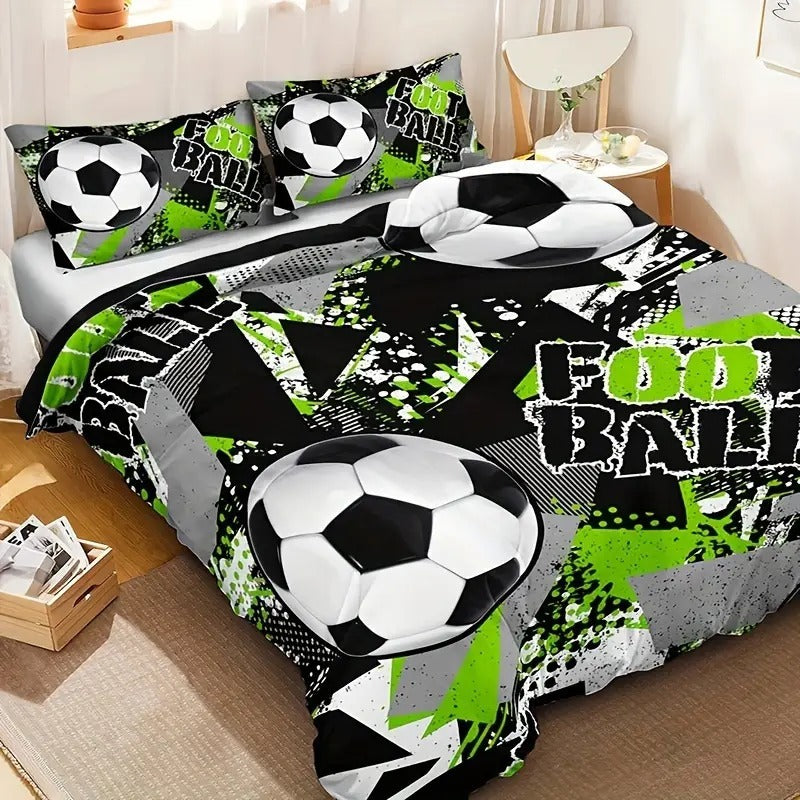 The last Aztec, Fashion Down Quilt Cover Suit Football Printed Bedding Soft And Comfortable Suitable For Bedroom