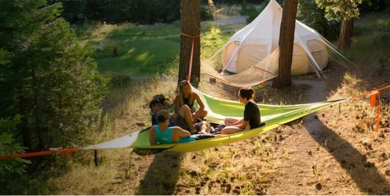 The Last Aztec, Multi-Person Hammock Three Point Design Portable Hammock Multi-functional Triangle Aerial Mat