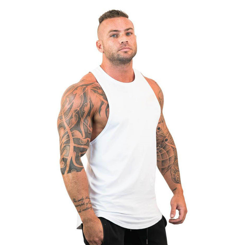 The Last Aztec, Blank Cotton Waistcoat Loose Bodybuilding Fitness Sports Vest