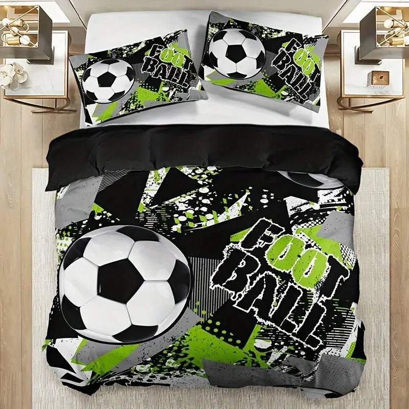 The last Aztec, Fashion Down Quilt Cover Suit Football Printed Bedding Soft And Comfortable Suitable For Bedroom