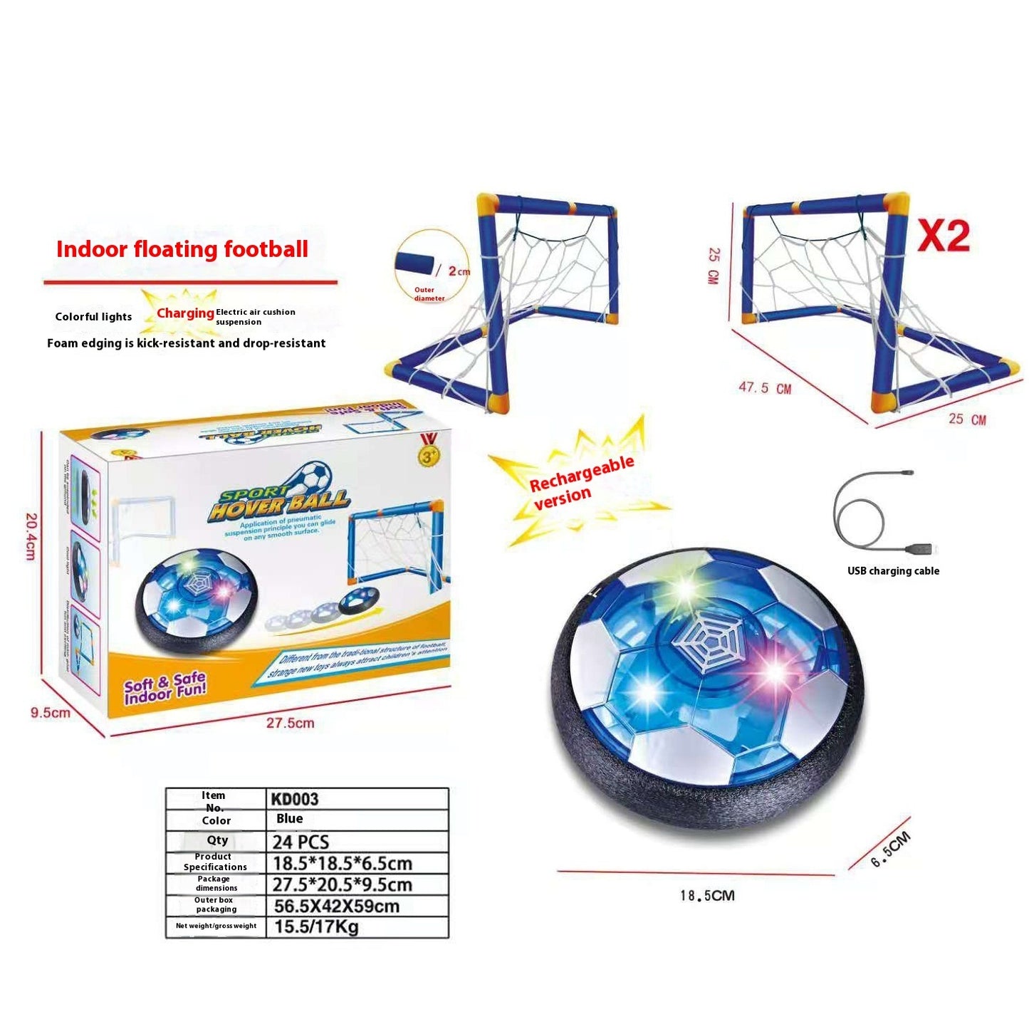 The Last Aztec, Creative Portable Children's Air Cushion Suspension Football Educational Toys