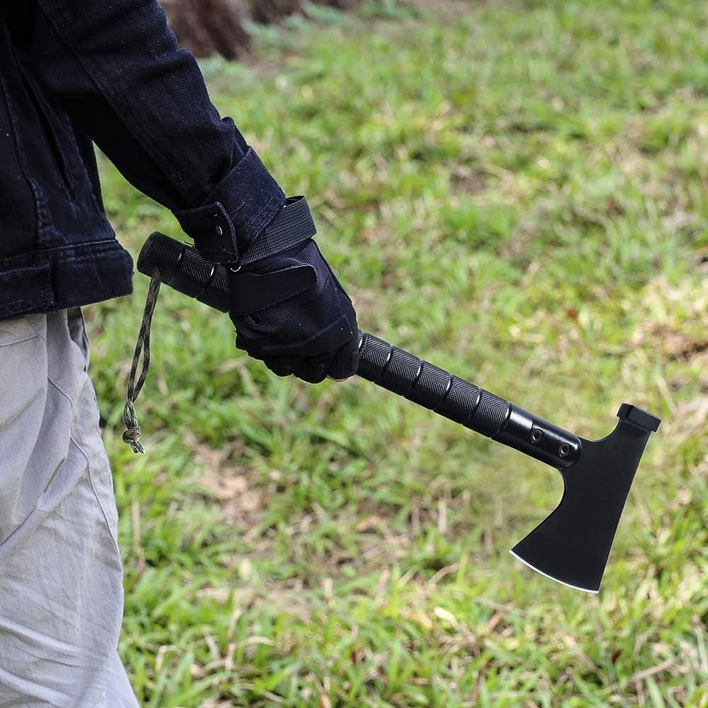 The Last Aztec, 9-in-1 Portable Survival Axe, Multi-functional Tool For Jungle Camping, Tree Cutting, Hiking, Emergency, Outdoor Adventure, Backpacking, Bushcraft, And Wilderness Survival Gear